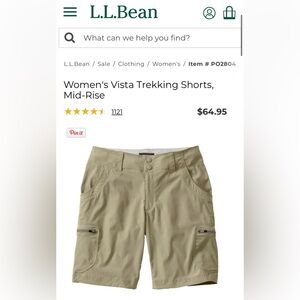 L.L. Bean Women's Vista Trekking Shorts, Mid-Rise